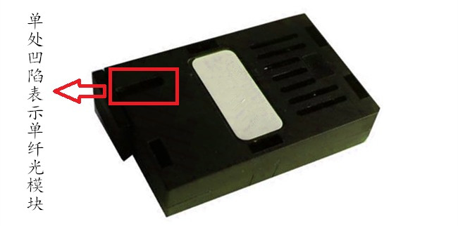 1*9單纖雙向光模塊塑膠外殼單處凹陷表示單纖光模塊